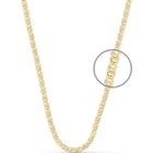 Collier / Chaîne Or Jaune Maille Oeil de Tigre - Homme - 50cm - L'ATELIER D'AZUR - 375/1000