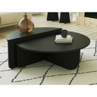 VENTE-UNIQUE Lot de 2 tables basses - Noir - ALOEVA