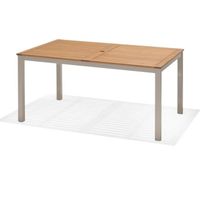 "Table à Manger de Jardin Chillvert Imperia Bois Aluminium 150x89,3x74,40 cm 6 Personnes "