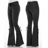 FUNMOON Jeans Femmes Stretch Taille Moyenne Pantalon - La taille de ce Jeans est trop grande, veuillez acheter 1-2 tailles plus pet