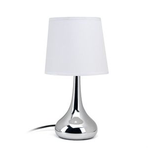 Jago® Lampe de Table Tactile - Lot de 2, avec Abat-Jour en Tissu, Ampoule  E14, Max. 60 W ou LED Dimmable, Hauteur 29.5 cm - Lampe de Chevet, à Poser