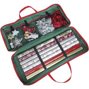 rubans Espace pour cartes Gris etc Capacité de 24 rouleaux Glengor Sac de rangement de papier cadeau de qualité supérieure - Décorations de Noël nœuds