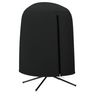 HAMAC Housse de protection pour fauteuil suspendu - Outsunny - 128x128x190cm -  bâche imperméable avec fermeture éclair Tissu Oxford noir