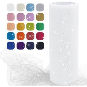 9Mètre Rouleau Ruban Tulle Tissu Bobine Décor Mariage Voiture Paillette