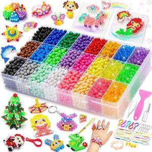 VFANDV Mega Pack 4800 Perles à Repasser – 24 Couleurs, Pochoirs Et Accessoires – Kit DIY Pour Enfants 5-9 Ans – Cadeau Anniversaire Noël