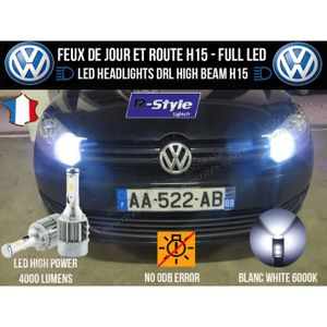 Acheter 2 pièces H15 ampoule LED Canbus sans erreur 25000LM CSP phare de  voiture feux de route DRL lampe jour conduite lumière courante pour  Mercedes Benz BMW Caravel VW Golf 6