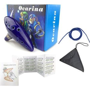 OCARINA Legend of Zelda Ocarina Ceramique Triforce 12 Trous Alto C Link Instrument Musique navire Flûte Vent