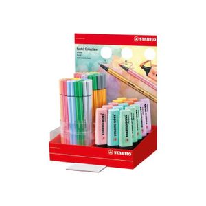 Pack écriture Stabilo Pastel Collection Highlighter, fibre-tip pen and fineliner set couleurs assorties pack de 95