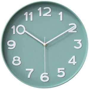 12 inch, Coloré Numéro Horloge Pendule Murale Silencieuse Style Vintage Diamètre 30 cm 