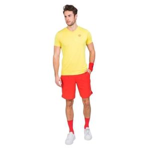 MAILLOT DE TENNIS T-shirt Bidi Badu ted tech - jaune néon/rouge