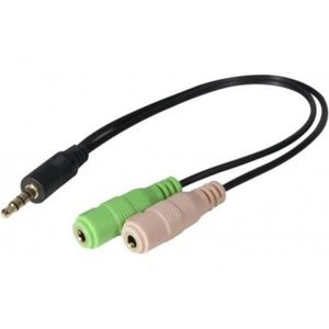 Adaptateur Micro Casque, Câble Audio Splitter Jack 3.5mm Mâle à Double  3.5mm Femelle Micro Casque Câble Plaqué Or Compatible A13 - Cdiscount  Informatique