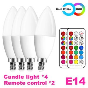AMPOULE - LED E14 Cold White X4 E14 ampoule LED bougie couleur a