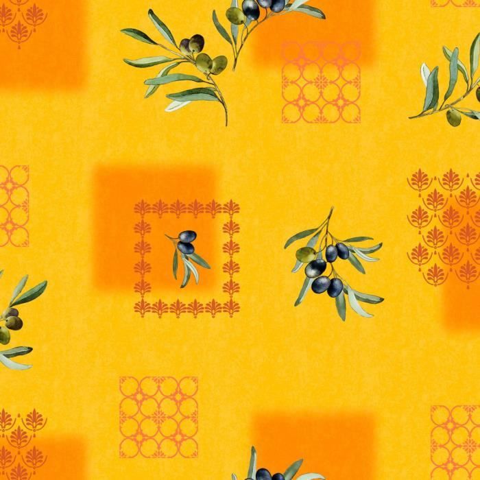 Nappe Toile Ciree Epaisse Modern Cotton Linen Nappes Imperméable Et Anti  Taches Orange Yellow 120 × 160Cm[w32674] - Cdiscount Maison
