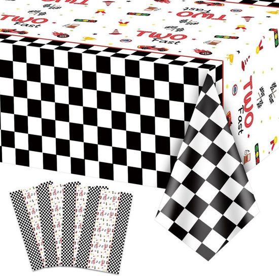 Lot de 4 nappes rectangulaires, jetables, motif : voiture de construction, voitures, camions, anniversaires, fêtes, décorations de fête, 130 x 220 cm, jaunes, pour enfants et garçons