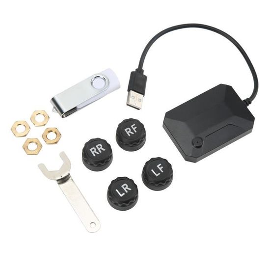 TPMS Moman 4 Capteurs Pour Camping-car - Surveillance Pression Et Température Pneus Via App IOS (0-16 Bar)