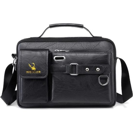 Sacoche homme triangle en cuir – Le Sac Bandoulière