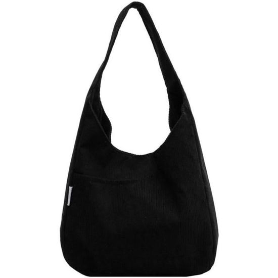 Sac à Bandoulière Femme En Velours Côtelé - Style Bohème Décontracté - Couleur Kaki - Dimensions 43x26x10 Cm - Sangle Réglable, Grande Capacité - Pour Quotidien, Voyage, école - 3