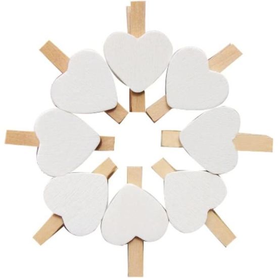 100pcs Cœurs En Bois Pour Travaux Manuels, 2cm Petits