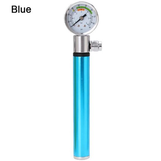 Pompe à Vélo Vintage Aluminium Bleu Métallisé - Cyclo Ancien, Fonctionnel