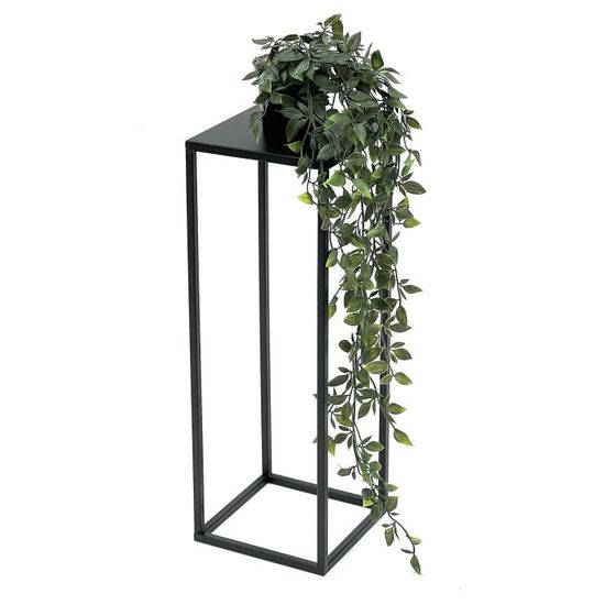 DanDiBo 96314 Tabouret à Fleurs Rectangulaire En Métal Blanc 70-50 Cm