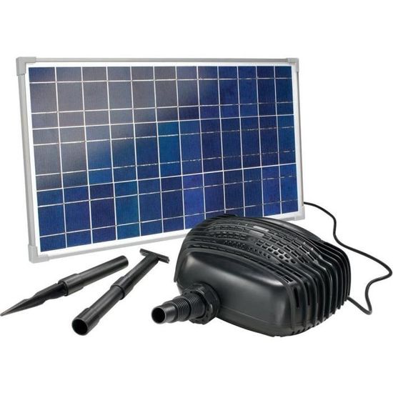 Système de pompe solaire - ESOTEC - Garda - Noir - Alimentation solaire - 2480 l/h