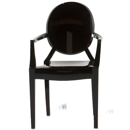 Kartell  LOULOU GHOST Chaise lot de 4, noir - 2852/E6