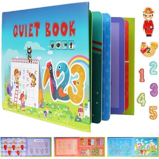 Livre Occupé Montessori Ferme - Jouet Sensoriel Enfants 2-6 Ans, Motricité Fine, Activités éducatives