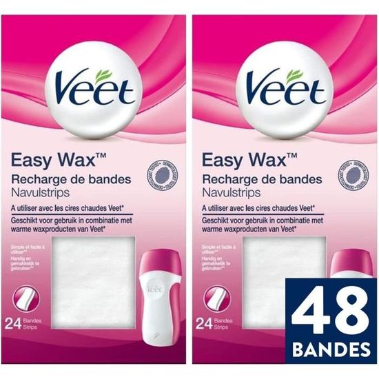 Veet EasyWax Bandes de Cire Epilation Jambes, Maillot, Aisselles, Bras (2)112 Cdiscount Au