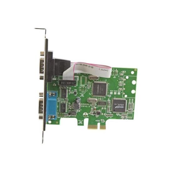 STARTECH Carte PCI Express à 2 ports série DB9 RS232 - Adaptateur PCIe série avec UART 16C1050 à deux voies - PCI Express x1
