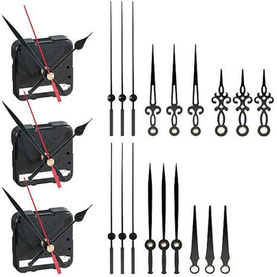 2 Mécanismes D'horloge Radio-pilotés St. Leonhard - Avec 3 Sets D'aiguilles - Réglage Automatique Heure
