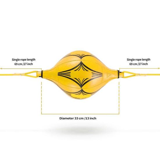 Speedball Faviye – Ballon De Boxe Double Extrémité – Cuir Synthétique, 30 Cm, Avec Pompe Et Crochets – Entraînement Réaction