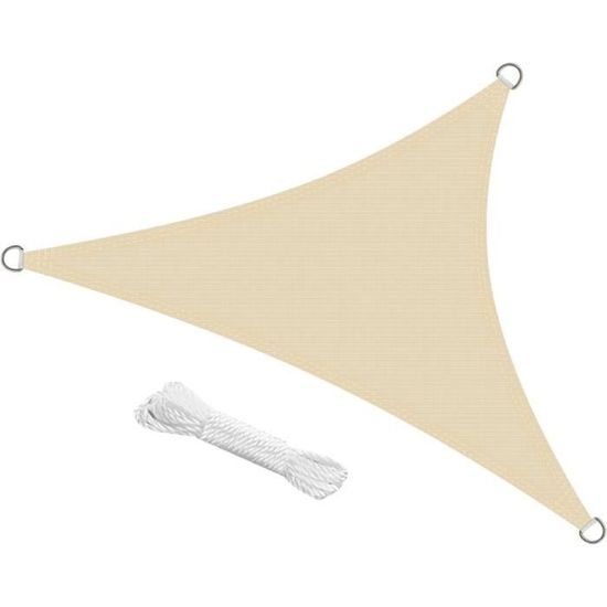 Voile D'ombrage Swift 2x3m - HDPE Respirant, 98% UV, Pour Jardin Terrasse Piscine, Crème