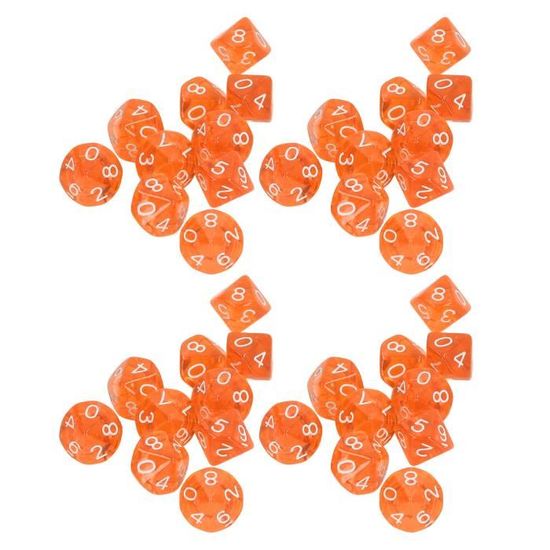 Dés numériques en plastique - VGEBY - NEUF - Coins arrondis - Multicolore - Jeu de société