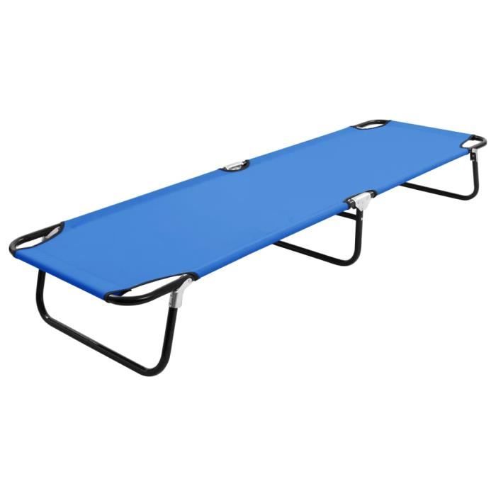 Chaise longue pliable Bleu Acier #431 -PAI