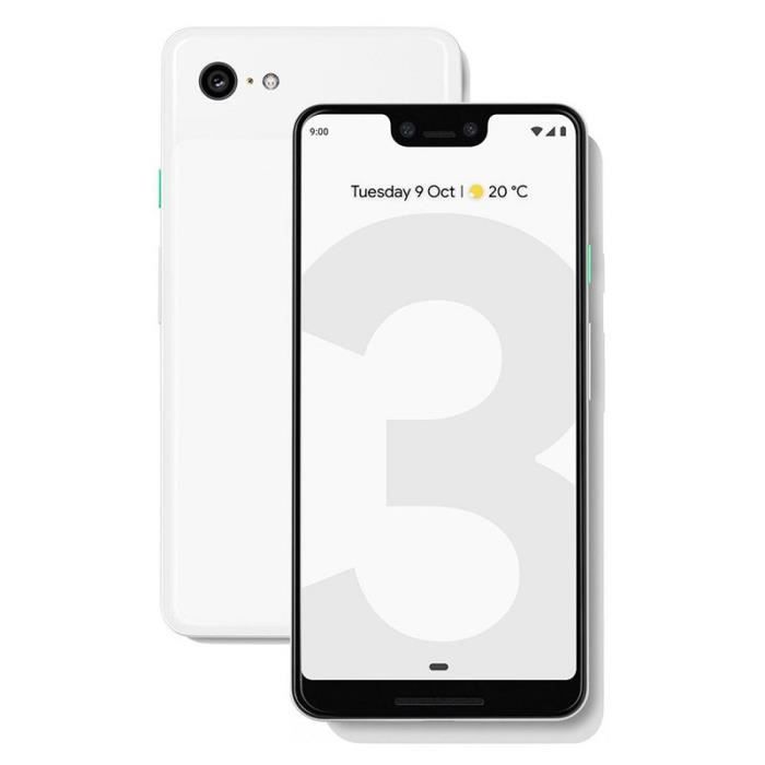 Blanc Pour Google Pixel 3 64GB (écouteur+chargeur Européen+USB câble+boîte)