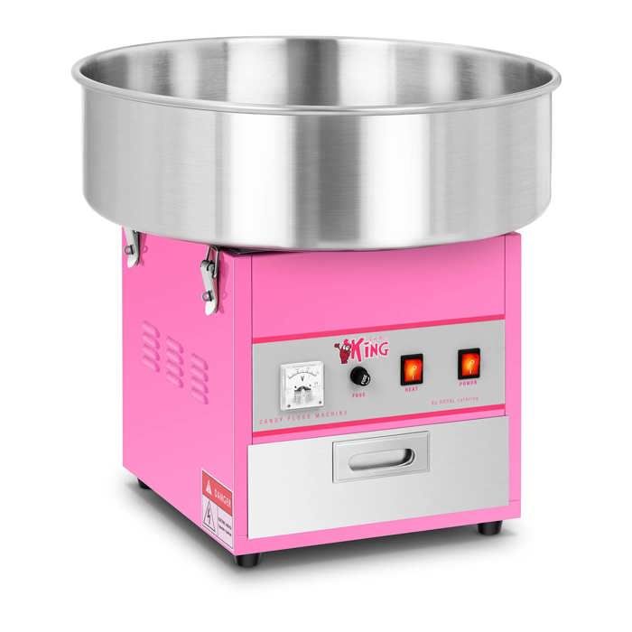 Machine à barbe à papa Royal Catering Diamètre cuve 52 cm 1.200W 1 unité/60s 52x52x50cm alimentation 230 VRCZK-1200-W