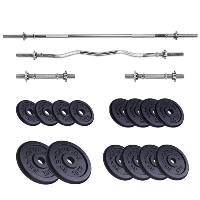 halteres 2x10 4x5 4x2,5 4x1,25 kg plaques de poids en fonte
