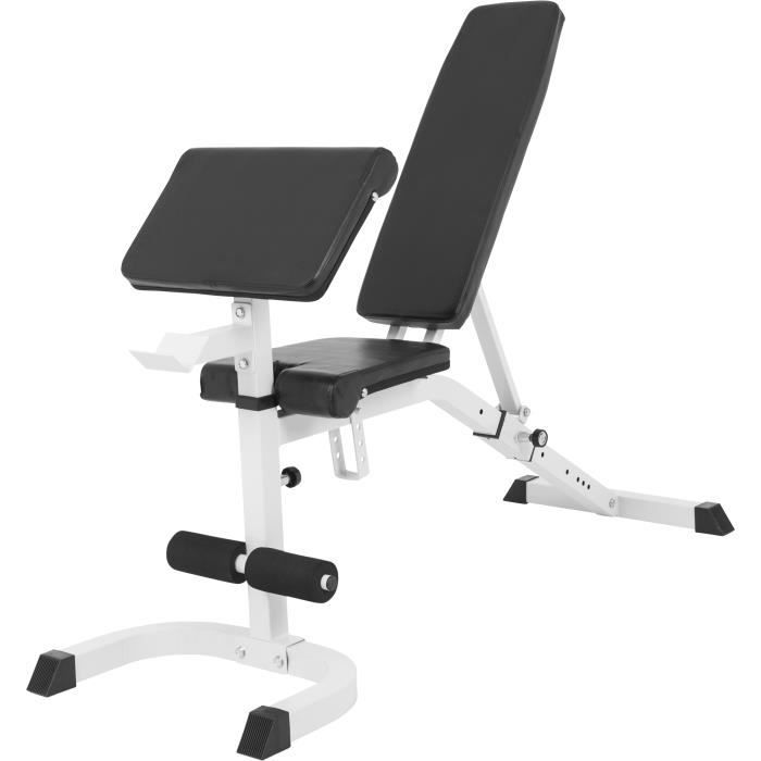 Banc de musculation réglable incliné/décliné avec pupitre à biceps