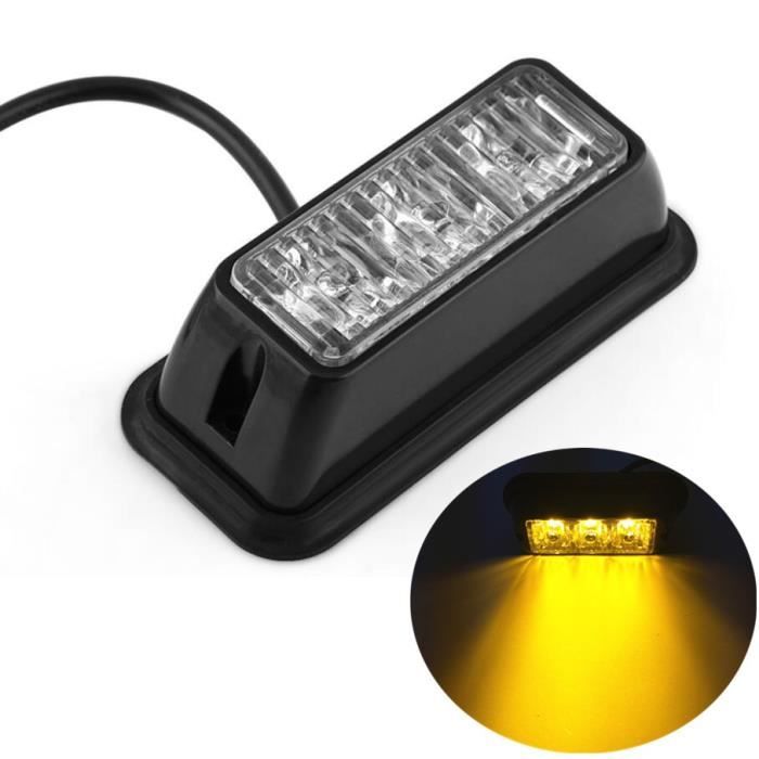 Rouge -3 LED rouge bleu ambre blanc voiture camion ingénierie ambulance led stroboscope d'urgence voyant clignotant automatique