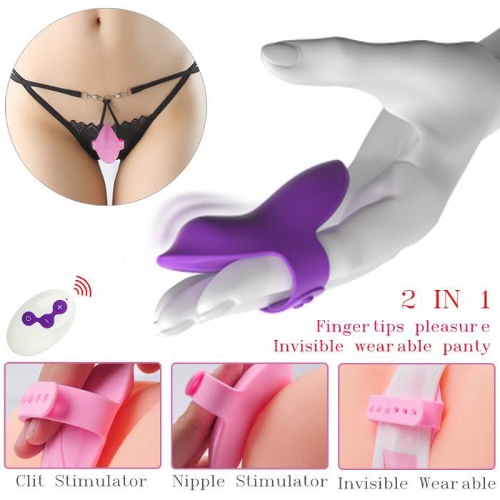 Sans fil télécommande jouets doigt vibrateur sex toy érotique doigt clits orgasme vibrant culotte gode pour-Type wearable panties