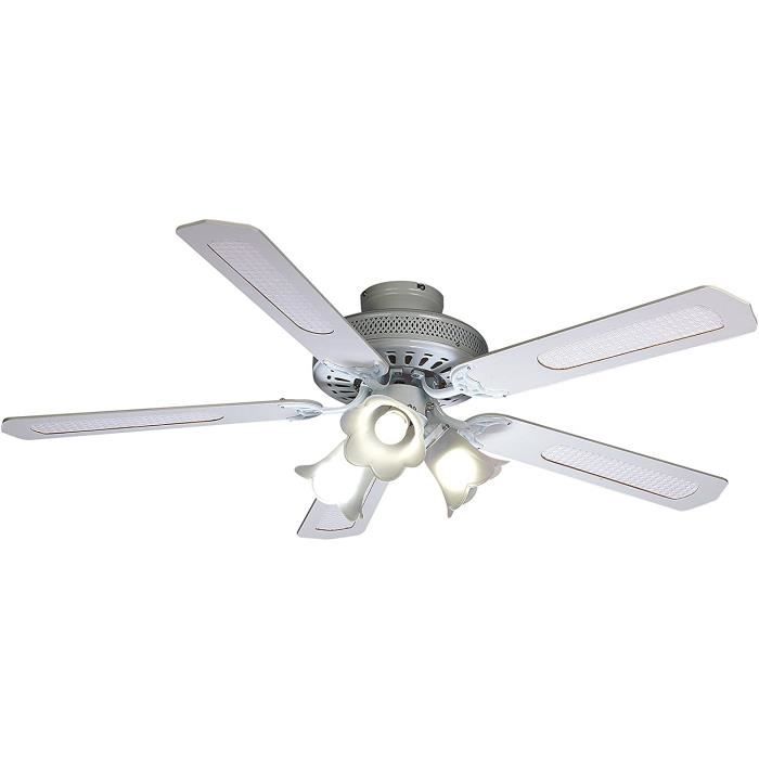 Farelek Baleares Ventilateur de plafond 132 cm Blanc