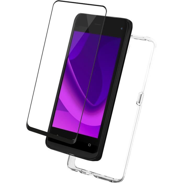 Pack Logicom Wave Coque Transparente + Verre trempé Bigben