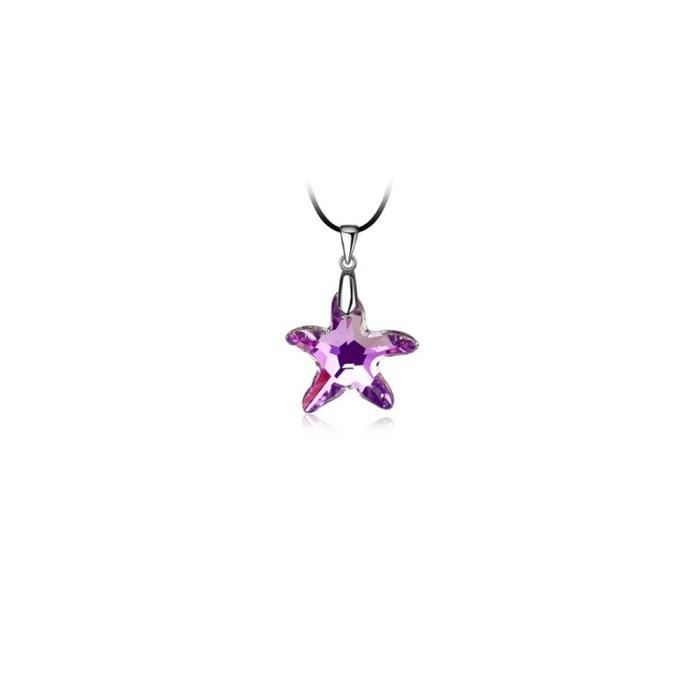 Pendentif Etoile en Cristal Rose de Swarovski Elements