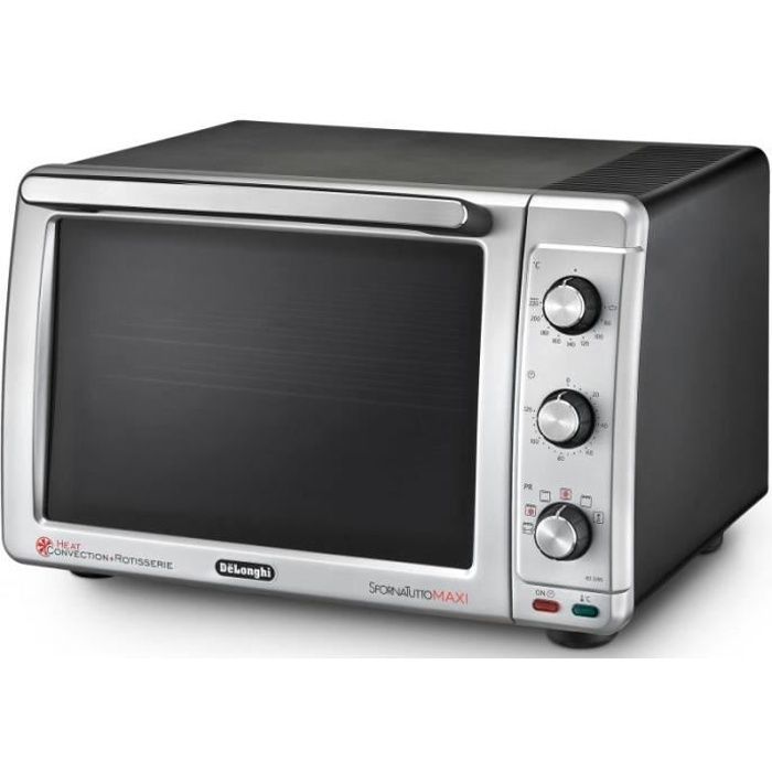 DELONGHI Mini-Four 32l 2000w - Chaleur Tournante 2200w - Grill 1200w - Tournebroche - Maintien au chaud
