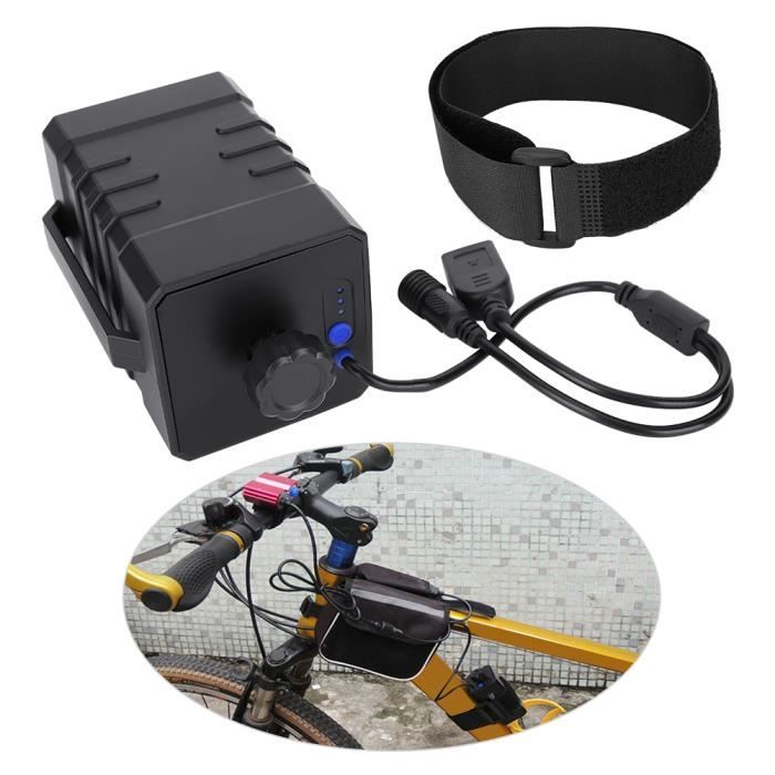 Boîtier de Batterie au Lithium Portable Couvercle de Boîte Étanche pour Lampe Phare de Vélo-HEN