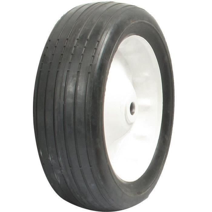 Roue en acier à moyeu déporté adaptable pour MTD - Profil ligné - Ø: ext: 260mm - alésage: 15,87mm, largeur: 82,55mm, Long moyeu: 70