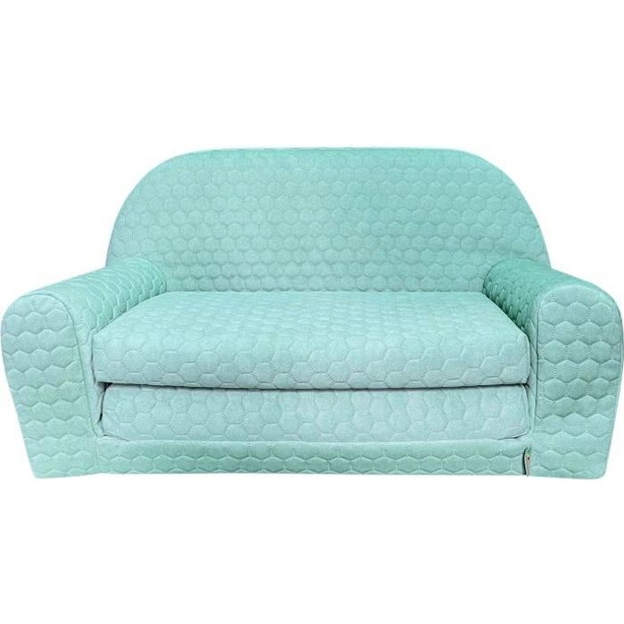 Canapé lit enfant - couleur bleu vert d'eau