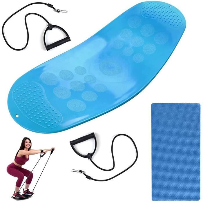 NightyNine Planche d'équilibre de yoga Livré avec coussin et corde de traction, Fitness pour muscles et jambes abdominaux