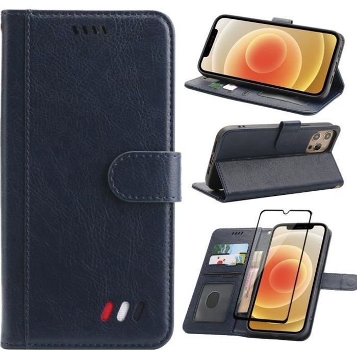 Noir verre trempé+Housse Etui Pour Wiko Power U10- U20 6.82\