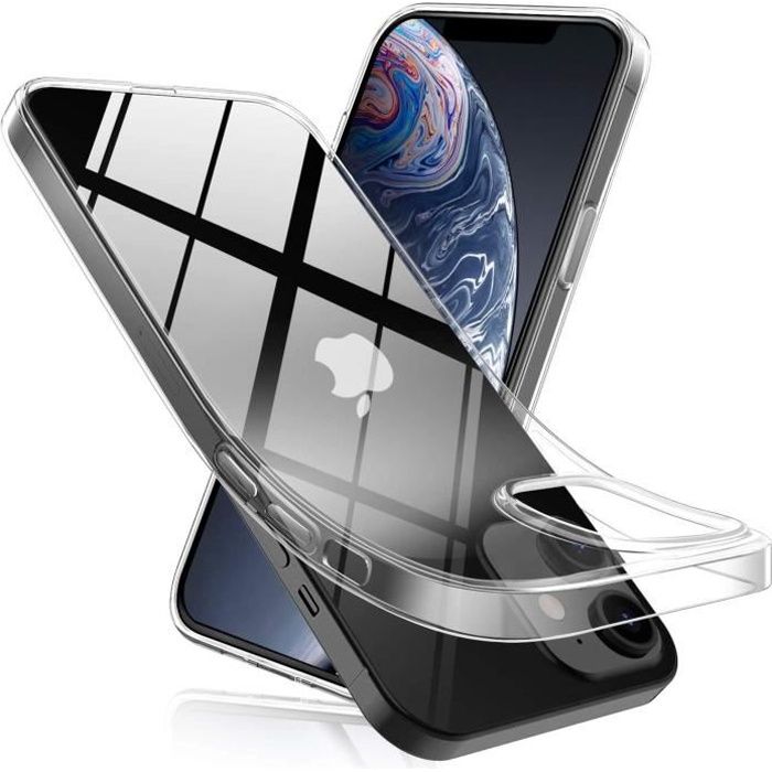 Coque pour iPhone 12 MINI (5,4-) - Silicone Gel TPU Transparent Protection Souple Ultra Mince Phonillico®
